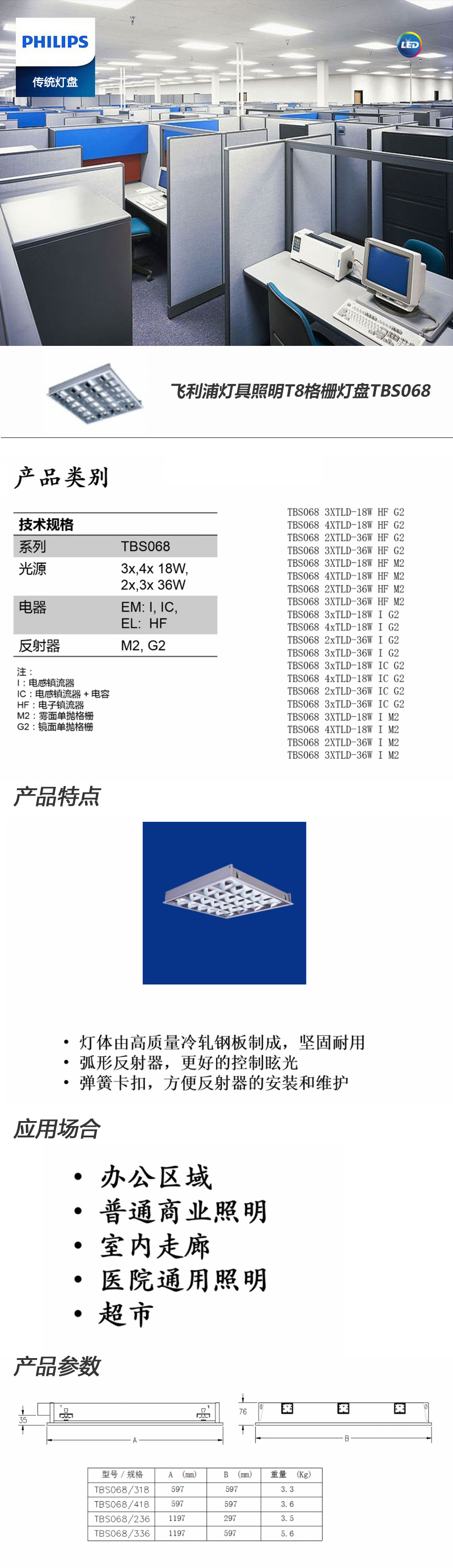 飛利浦燈具照明T8格柵燈盤TBS068-.jpg